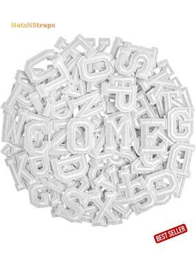 104 Iron-On Letter Patches Embroidery Appliques for Clothing DIY